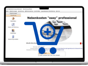 weitere Lizenz für Nebenkosten easy professional auf Laptop